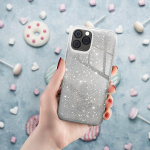 Силиконов гръб FORCELL Shining - Samsung Galaxy S21 Ultra 5G сребрист - Img 2