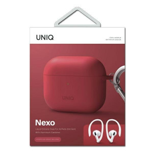 Силиконов калъф за слушалки UNIQ Nexo - AirPods 3 + куки корал - Img 5