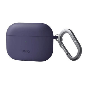 Силиконов калъф за слушалки UNIQ Nexo - AirPods Pro 2 + куки лилав - Img 1