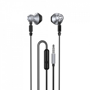 Слушалки с кабел DUDAO X2C Metal сиви - Img 1