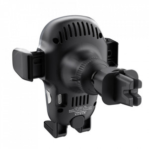 Стойка за телефон за кола с вградено безжично зарядно DUDAO Qi 15W (F20xs) сива - Img 6