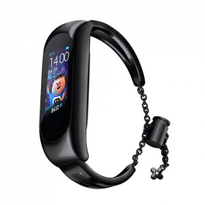 Стоманена каишка Steel - Xiaomi Mi Band 3 / Band 4 / Band 5 / Band 6 черен