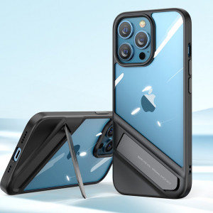 Твърд гръб с гел рамка и стойка UGREEN Fusion - iPhone 13 Pro черен - Img 11