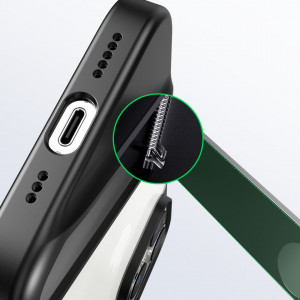 Твърд гръб с гел рамка и стойка UGREEN Kickstand - iPhone 14 Pro черен - Img 7