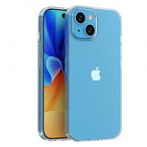 Тънък силиконов гръб 0.5mm - iPhone 15 прозрачен - Img 2