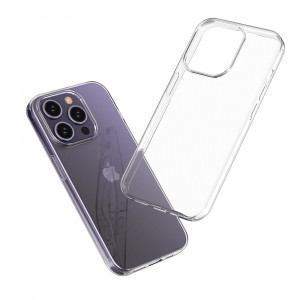 Тънък силиконов гръб 0.5mm - iPhone 15 Pro прозрачен - Img 4