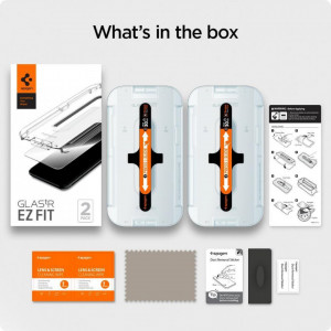 2 бр. закален стъклен протектор SPIGEN TR Ez Fit с инструмент за поставяне - iPhone 12 Pro Max - Img 8