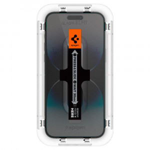 2 бр. закален стъклен протектор SPIGEN TR Ez Fit с инструмент за поставяне - iPhone 14 Pro - Img 5