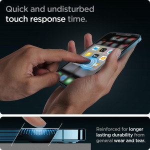 2 бр. закален стъклен протектор SPIGEN TR Ez Fit с инструмент за поставяне - iPhone 12 Pro Max - Img 13