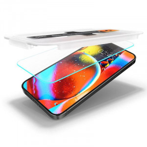 2 бр. закален стъклен протектор SPIGEN TR Ez Fit с инструмент за поставяне - iPhone 13 / 13 Pro - Img 20