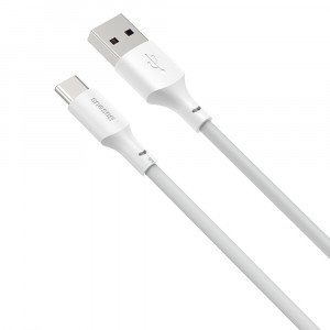 2 бр. кабел за зареждане и данни BASEUS USB Typpe A към USB Type C с бързо зареждане Power Delivery 40W 5A 1.5 m бял (TZCATZJ-02) - Img 2