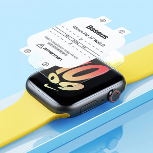 2 бр. Протектор фолио с инструмент за поставяве Baseus NanoCrystal - Apple Watch 45mm Series 9 / 45mm Series 8 / 45mm Series 7 прозрачен - Img 3