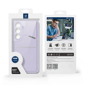 3 в 1 гръб със стойка и слот за карти Dux Ducis Rafi II MagSafe със система против кражба - Samsung Galaxy S24 лилав - Img 4