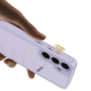 3 в 1 гръб със стойка и слот за карти Dux Ducis Rafi II MagSafe със система против кражба - Samsung Galaxy S24 лилав - Img 13
