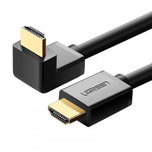 90° видео кабел UGREEN HDMI 4K 2m черен (HD103) - Img 1