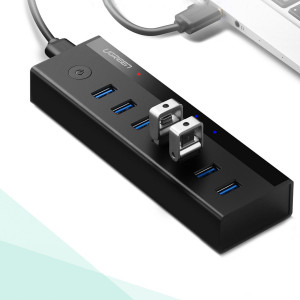 USB хъб UGREEN 7в1 USB Type A към 7x USB Type A 5Gb/s (US219) черен - Img 3