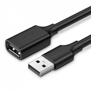 USB 2.0 удължител UGREEN 0.5m (US103) черен - Img 1