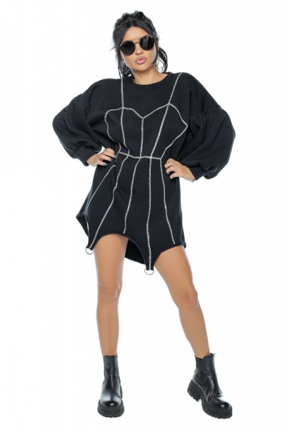 Hanorac oversize negru