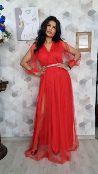 Rochie Ela rosu lung