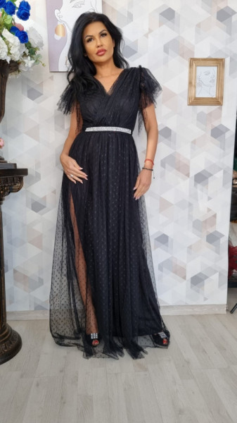 Rochie Anne negru lung