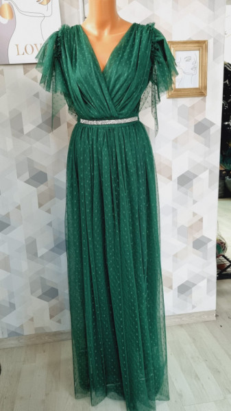 Rochie Anne verde lung