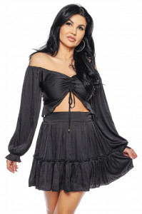 Compleu satin negru - Img 2