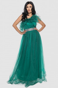 Rochie lunga verde U - Img 1
