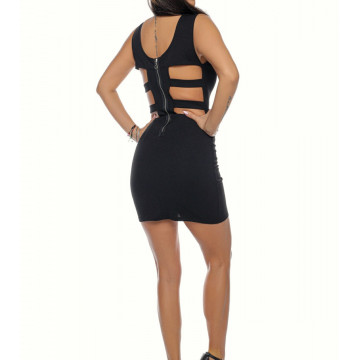 Rochie scurta sexy de club sau party cu decupaje si accesoriu metalic,Cory - Img 7