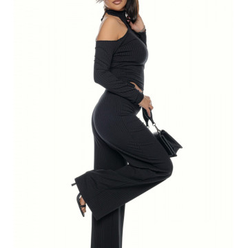 Compleu 2 piese cu pantalon larg si bluza sexy Lonna2 - Img 7