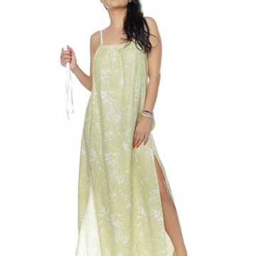 Rochie Farah din in lunga oliv - Img 7