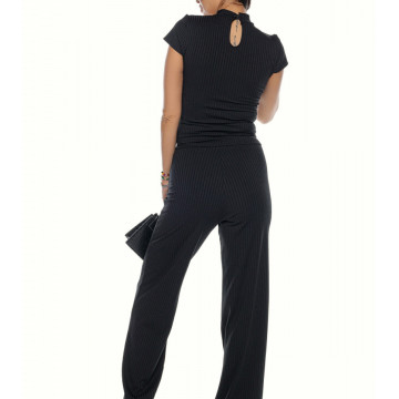 Compleu 2 piese cu pantalon larg si bluza sexy Lonna1 - Img 6