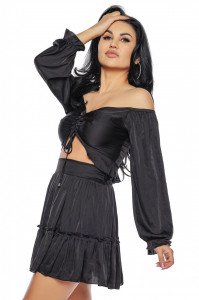 Compleu satin negru - Img 4