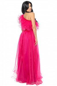 Rochie lunga tulle fucsia U - Img 4