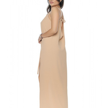 Rochie Sarah lunga bej - Img 3