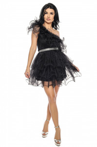Rochie scurta tulle negru U - Img 2