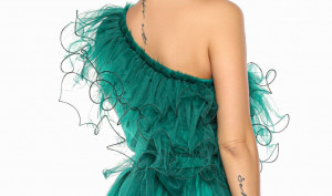 Rochie lunga verde U - Img 4