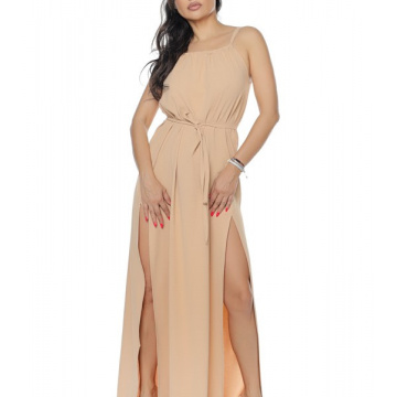 Rochie Sarah lunga bej - Img 4