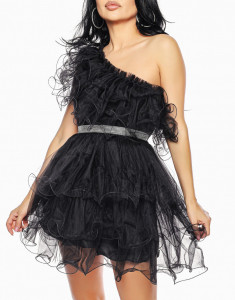 Rochie scurta tulle negru U - Img 1