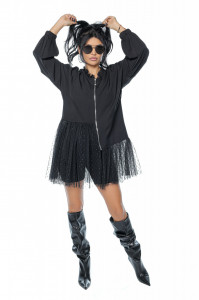Cardigan negru cu tulle - Img 2