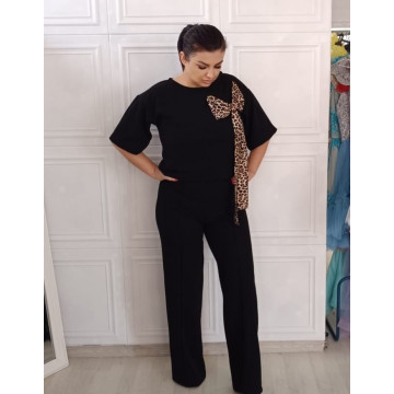COMPLEU 2 PIESE BLUZA SI PANTALON CARLY negru - Img 5