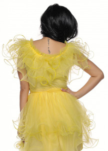 Rochie scurta tulle galben V - Img 6