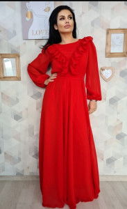 Rochie voal bordo - Img 2