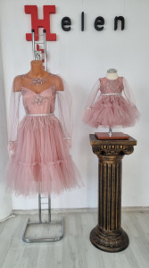 Rochie Ema roz antic - Img 2