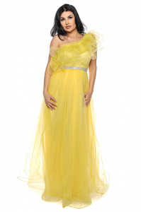 Rochie lunga galben U - Img 2