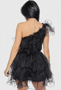 Rochie scurta tulle negru U - Img 4