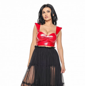 Bustiera Helen piele red - Img 1