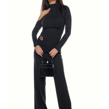 Compleu 2 piese cu pantalon larg si bluza sexy Lonna2 - Img 3