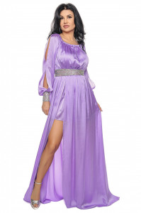 Rochie din satin lila - Img 2