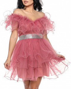 Rochie scurta tulle plamaniu V - Img 3