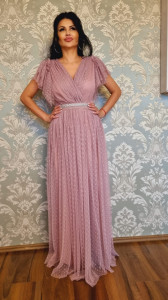 Rochie Anne roz lung - Img 3